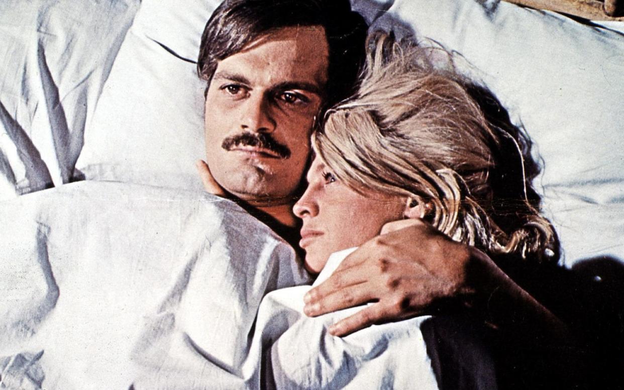 No Kubrick chills, apart from the snow: Omar Sharif and Julie Christie in Doctor Zhivago - Hulton Archive