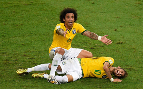 Brazil treated Neymar as if he'd been martyred rather than injured - Credit: ODD ANDERSEN/AFP