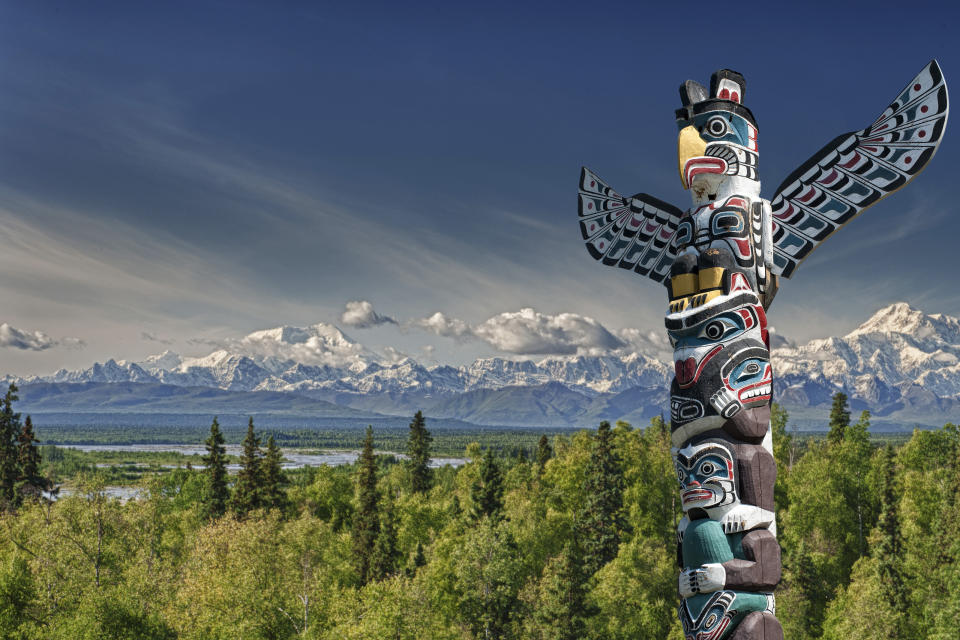 The totems are a piece of the city&#39;s history - Credit: Getty
