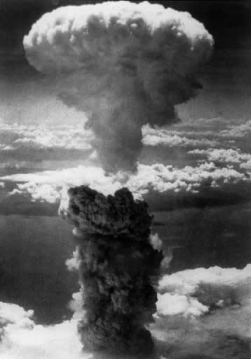The second US atomic bomb exploding on Nagasaki on August 9, 1945. A grandson of former US president Harry Truman, who authorised the atomic bombing of Japan during World War II, met survivors in Tokyo Friday, calling it "a good first step towards healing old wounds"