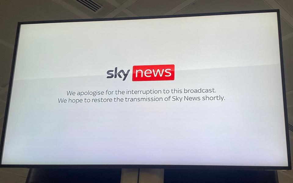 Sky News was unable to broadcast live this morning