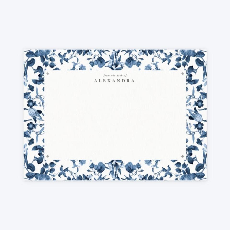 Antique Blue Stationery