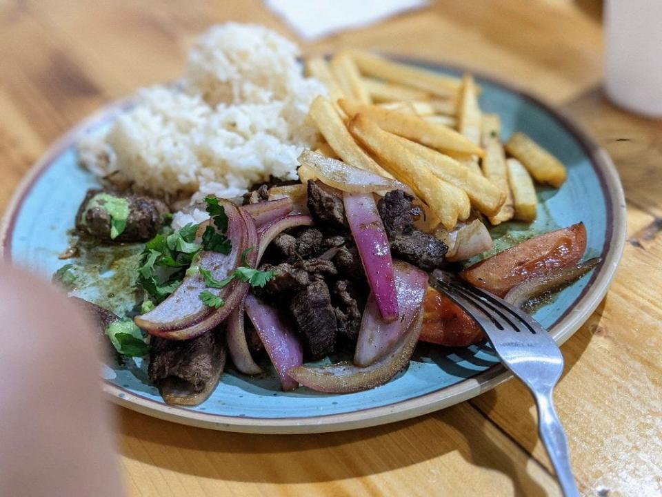 Lomo Saltado at Los Andes Restaurant