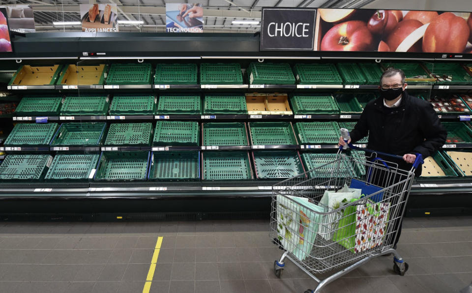 Empty shelves post-Brexit