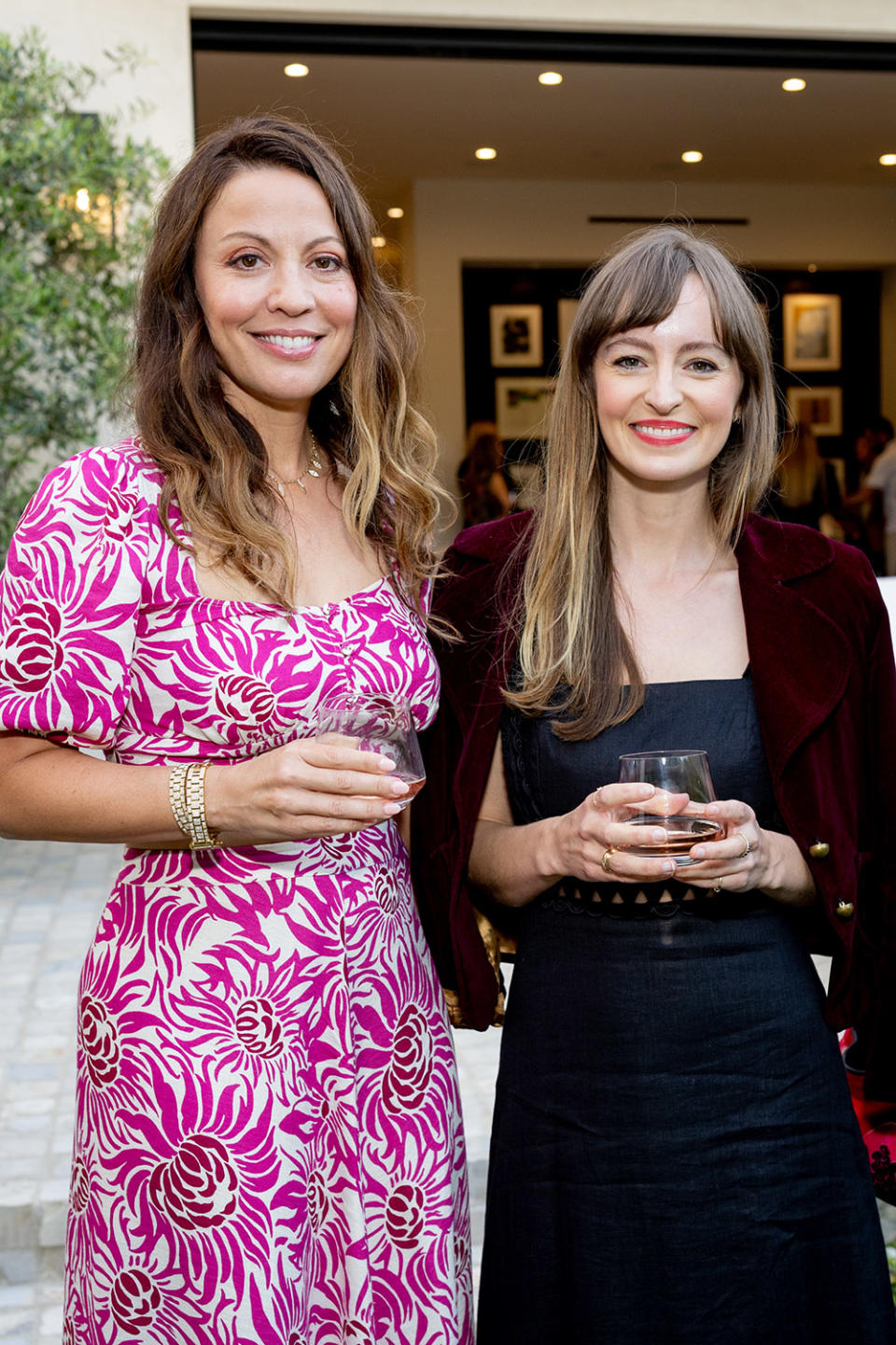 Kay Cannon and Ahna O'Reilly attend the EF Collection x TheRetaility.com dinner in collaboration with Thirteen Lune at Emily Strauss's West Hollywood home on April 25, 2023 in West Hollywood, California.