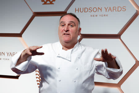 Chef Jose Andres attends The Shops & Restaurants at Hudson Yards VIP Grand Opening Event in New York City, New York, U.S., March 14, 2019. Picture taken March 14, 2019. REUTERS/Eduardo Munoz