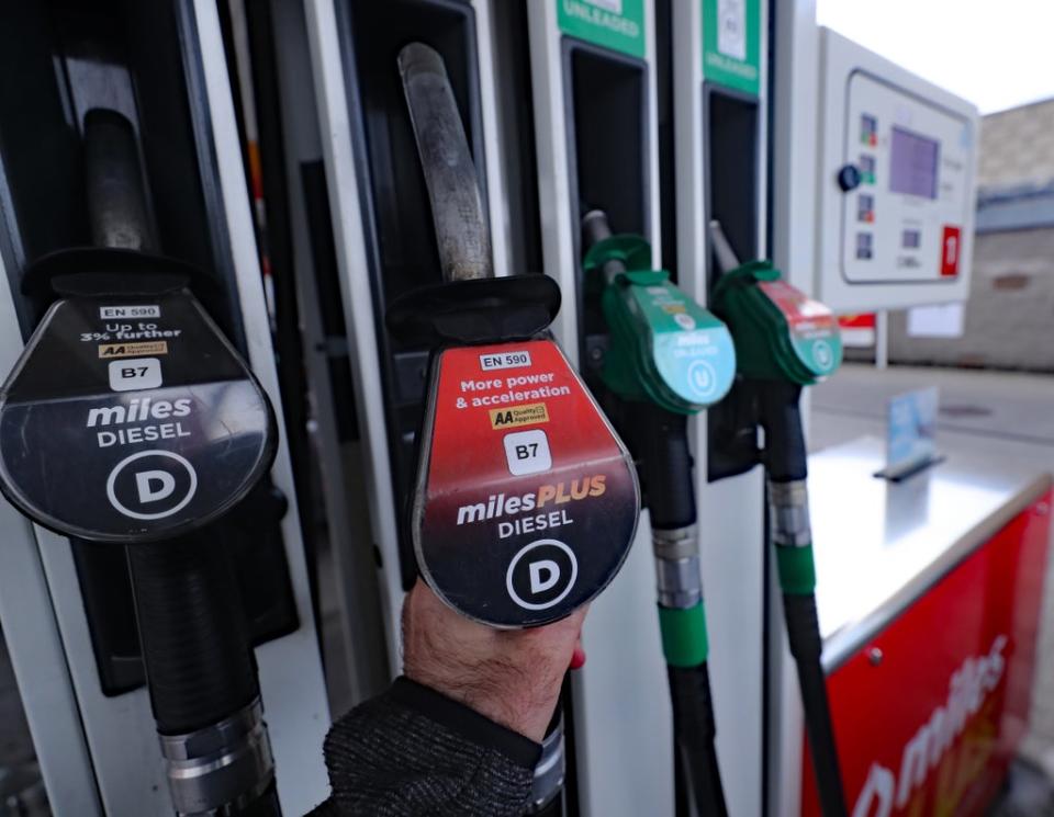 Diesel prices at UK forecourts have reached a new high (Niall Carson/PA) (PA Archive)