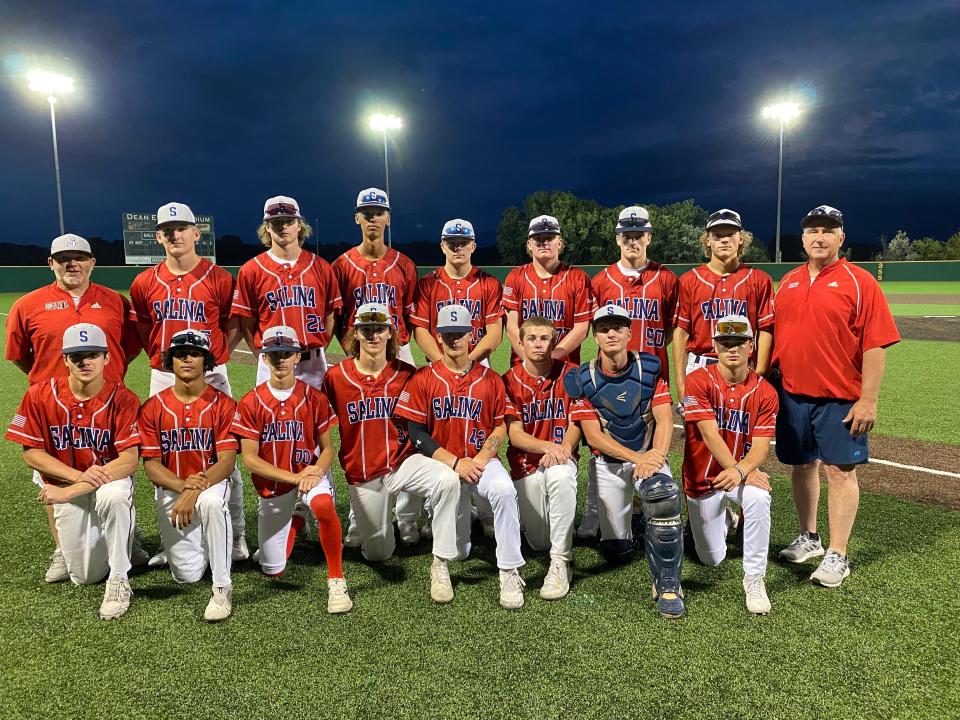 The Salina Falcons are one of three teams fielded by Salina Baseball Enterprises. The Falcons were the first team to kick off their summer Tuesday, May 31, 2022 against Hutchinson at Dean Evans Stadium.