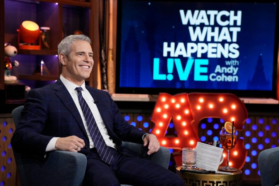 WATCH WHAT HAPPENS LIVE WITH ANDY COHEN — Episode 20089 — Pictured: Andy Cohen — (Photo by: Charles Sykes/Bravo via Getty Images)