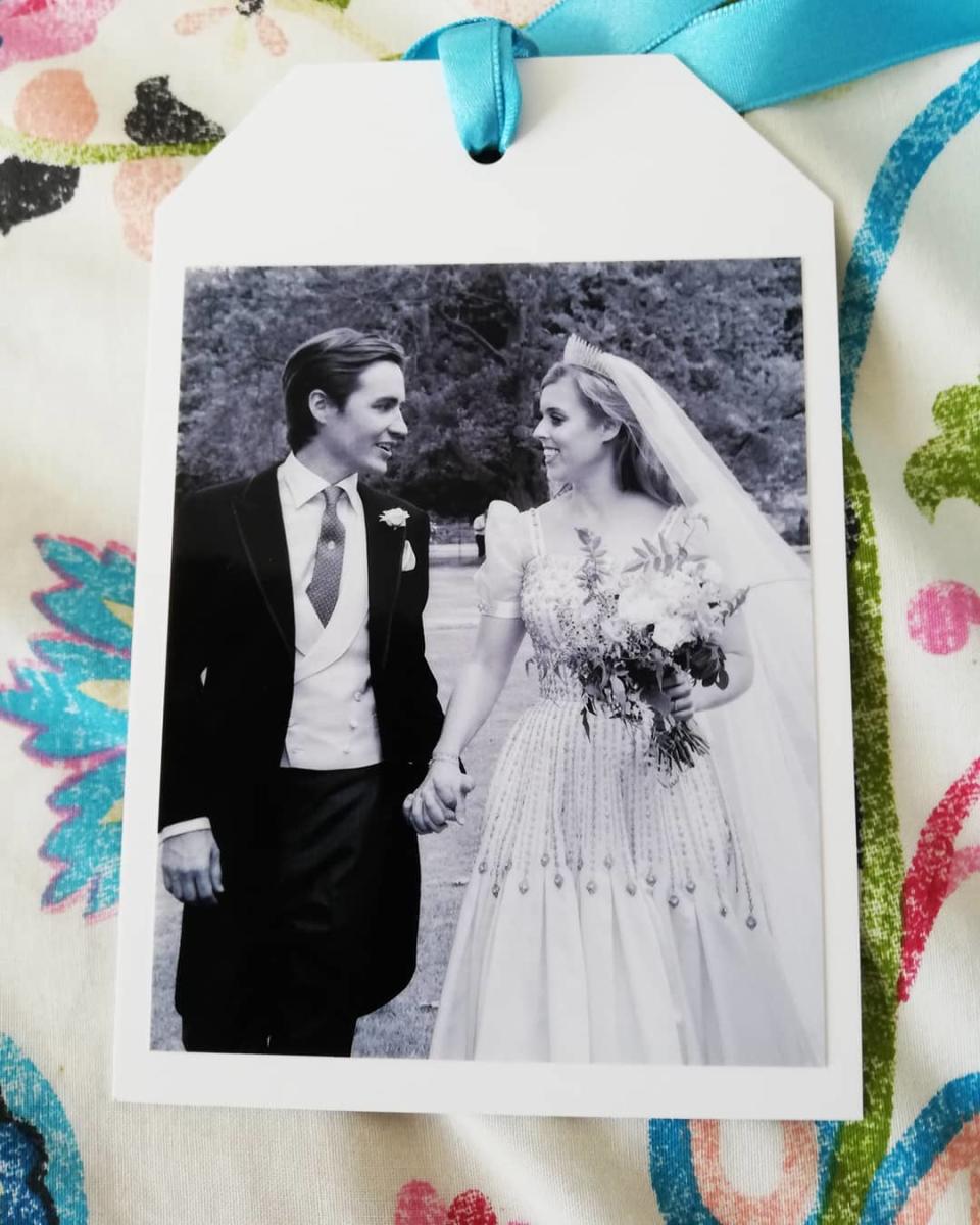 The never before seen photo of the wedding was sent by the Duchess of York. Photo: Instagram/sarahji72