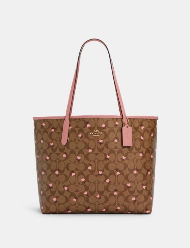 Coach Heart Print Handbags