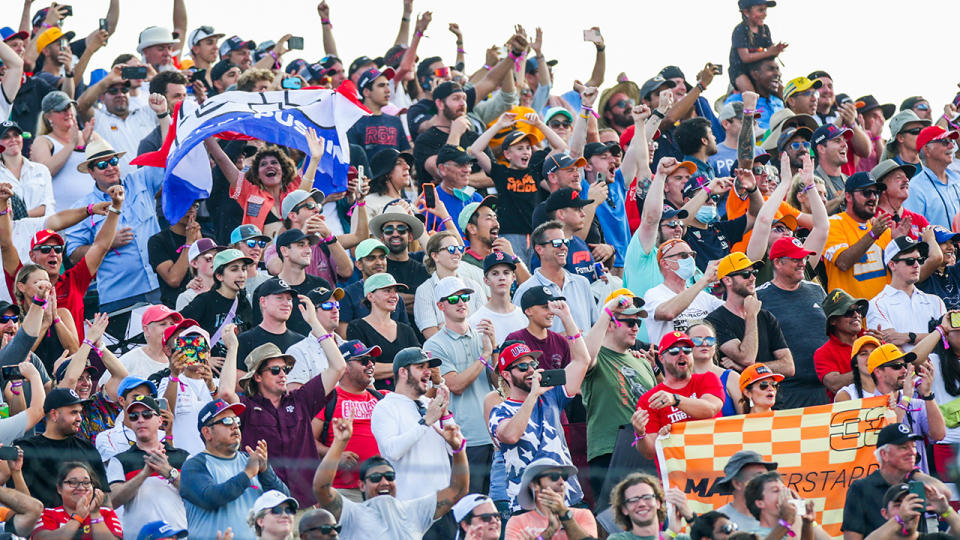 F1 fans, pictured here during the United State Grand Prix.