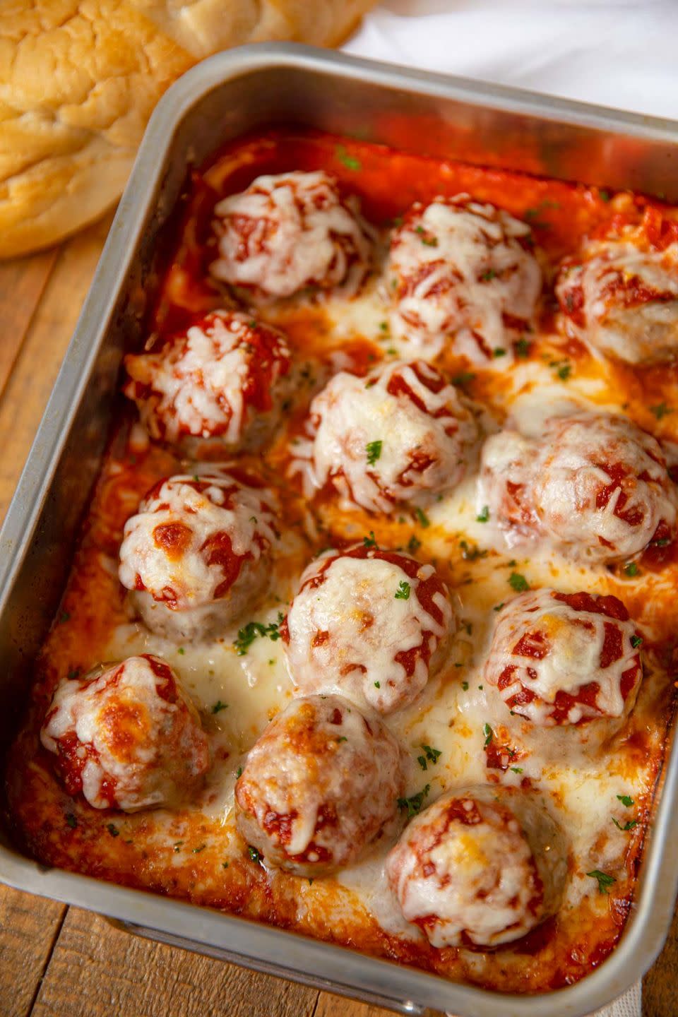 Cheesy Meatball Casserole