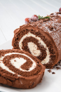 <p>The Bûche de Noël cake is a French Christmas tradition that dates back to the 19th century. The cake represents the yule log that families would burn starting on Christmas Eve. The burning of the yule log symbolised the new year to come and would bring good luck to the family. While no one is positive on exactly how the yule log turned into a cake, everyone can agree it's a delicious tradition we never want to end. </p><p>Get the <a href="https://www.delish.com/uk/cooking/recipes/a29681441/buche-de-noel-yule-log-cake-recipe/" rel="nofollow noopener" target="_blank" data-ylk="slk:Bûche de Noël (Yule Log Cake);elm:context_link;itc:0;sec:content-canvas" class="link ">Bûche de Noël (Yule Log Cake)</a> recipe.</p>