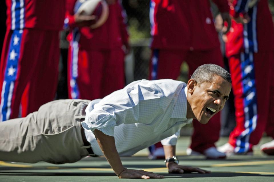 Presidents get their own personal trainer.