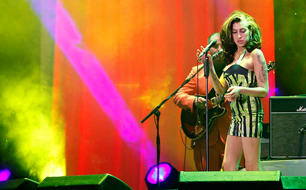 Amy Winehouse Performing at Kalemegdan Park in Belgrade, Serbia on June 18, 2011