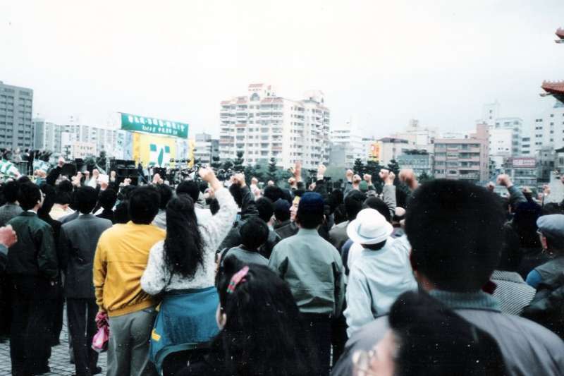 1990年3月18日，台灣學生參與野百合學運。（Bubbha@Wikipedia/CC BY-SA 3.0）
