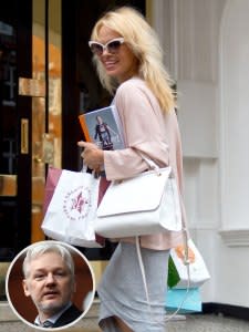 Pamela Anderson visits Julian Assange