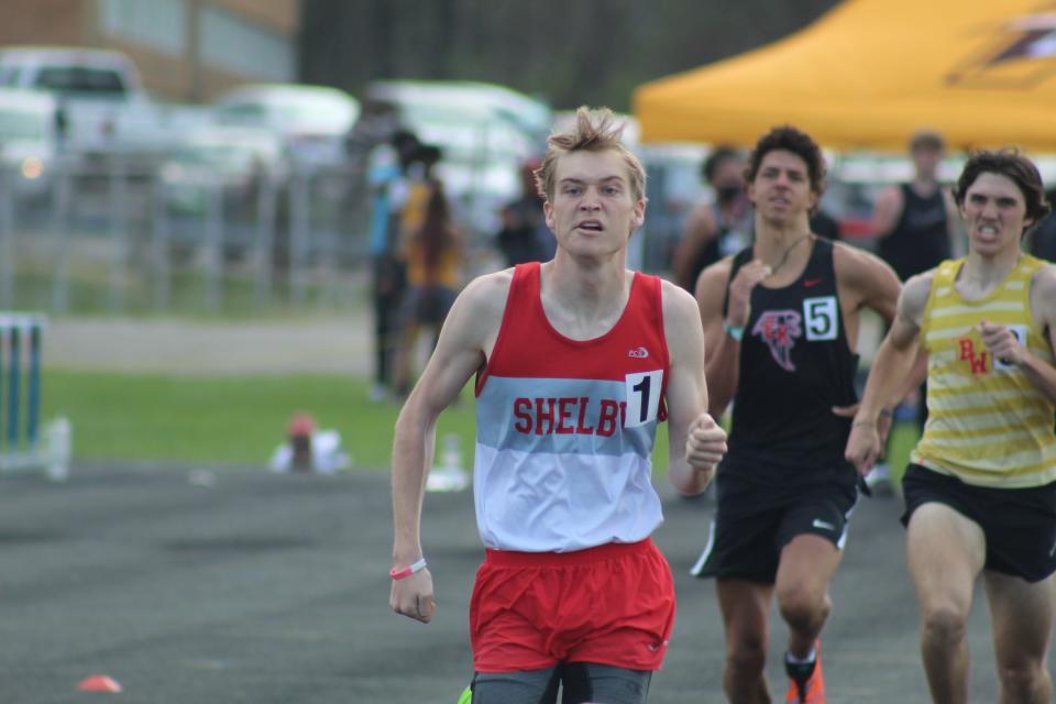 Shelby's Marshall Moore in the 800 meters.