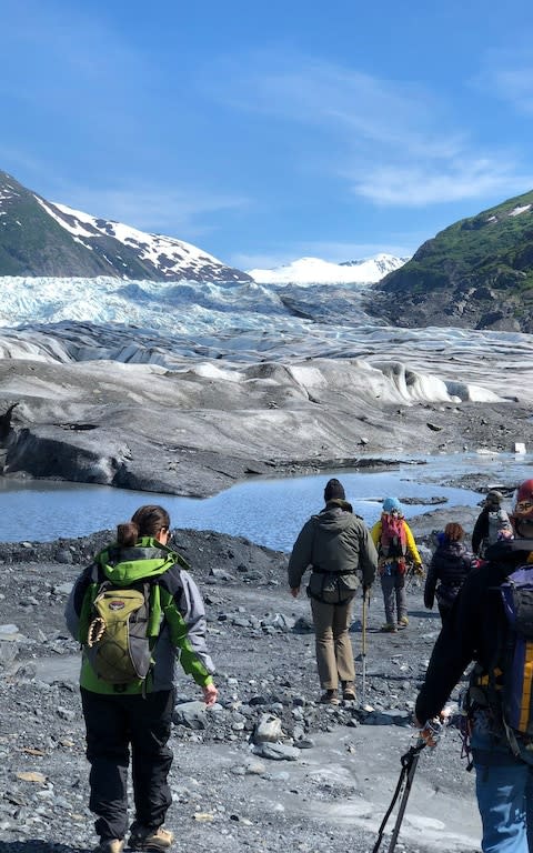 Heather Szundy says the tour guides witnessed ice deterioration and lost walk-on access to some glaciers at the end of summer 2018 - Credit: Ascending Path, LLC