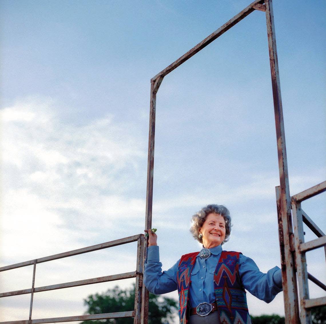 Former trick rider Mitzi Lucas Riley,74 at her ranch in Aledo, Texas. Riley was inducted into the National Cowgirl Hall of Fame in 1996.