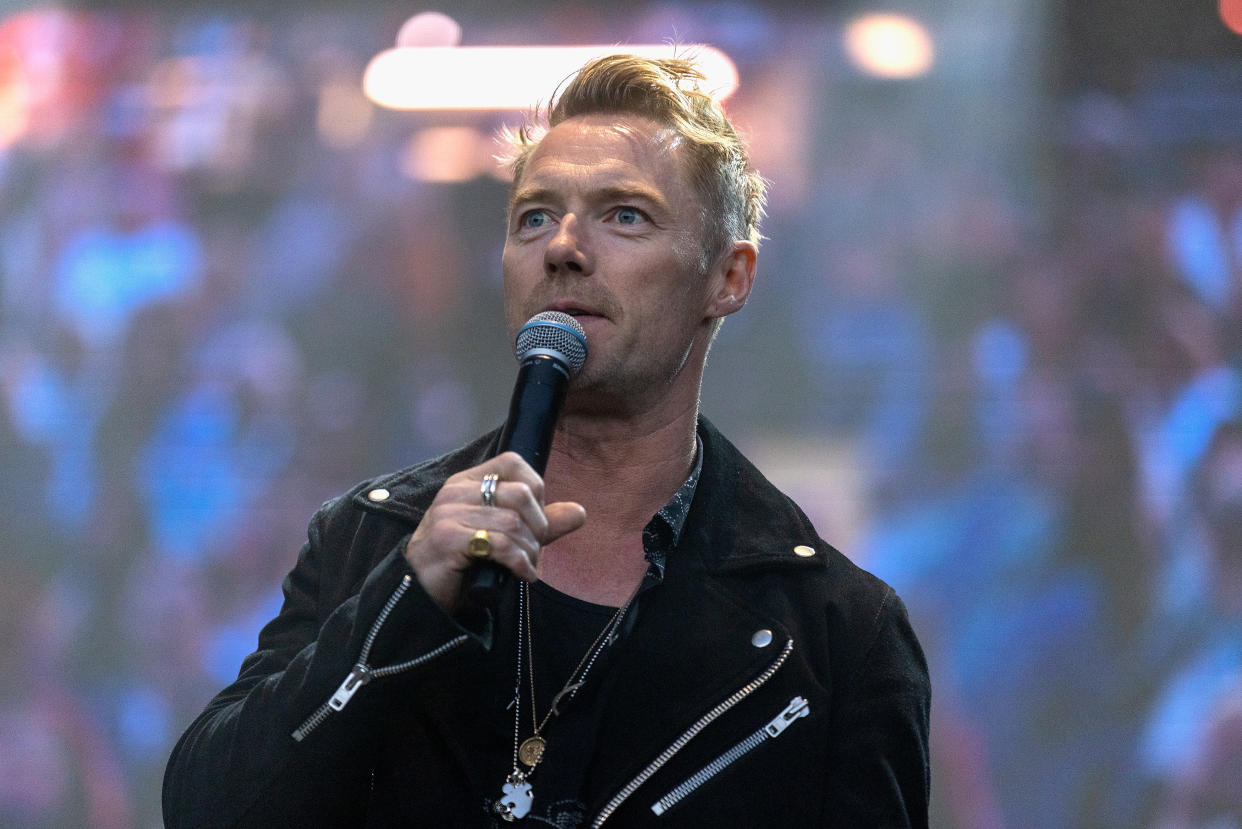 Ronan Keating during the Flackstock festival in memory of Caroline Flack at Pangbourne, Berkshire. Picture date: Monday July 25, 2022. (Photo by Suzan Moore/PA Images via Getty Images)