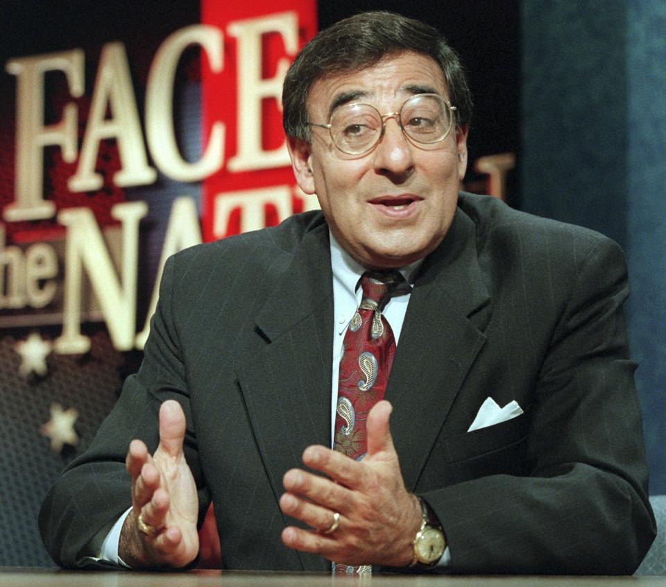 FILE - White House chief of staff Leon Panetta appears on CBS' "Face the Nation" news show Nov. 12, 1995, in Washington. (AP Photo/Doug Mills, File)