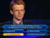 <p>Von der Einführung des Euro profitierte er als Erster: Gerhard Krammer, Philosophie-Student aus Regensburg bekam im Oktober 2002 als erster Kandidat die "wertvollere" Quiz-Million aufs Konto überwiesen. Der damals 24-Jährige wusste, dass der Schriftsteller Max Frisch "als diplomierter Architekt ein Freibad in Zürich" erbaute ... (Bild: MG RTL D)</p>