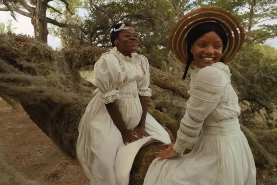 Phylicia Mpasi and Halle Bailey as the young Celie and Nettie (The Color Purple - Official Trailer - Warner Bros. UK & Ireland)