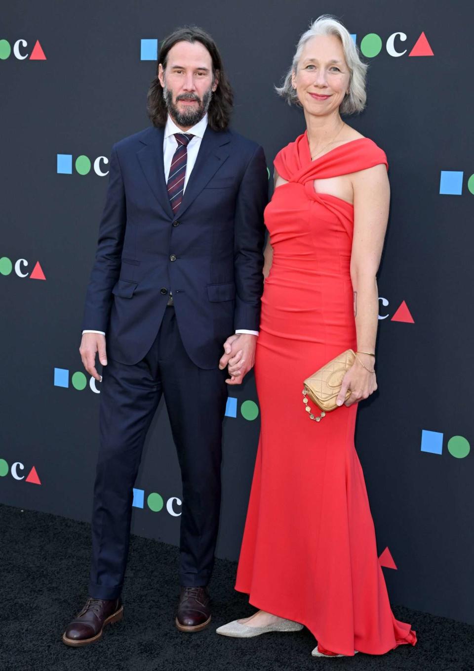 LOS ANGELES, CALIFORNIA - JUNE 04: Keanu Reeves and Alexandra Grant attend the MOCA Gala 2022 at The Geffen Contemporary at MOCA on June 04, 2022 in Los Angeles, California. (Photo by Axelle/Bauer-Griffin/FilmMagic)