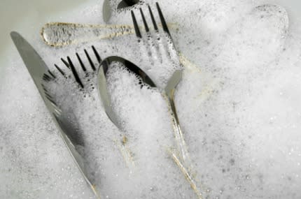 <div class="caption-credit"> Photo by: iStock Photo</div><div class="caption-title">A Day of No Dishwashing</div>Wash them by hand or load them in the dishwasher, either way is fine with me just as long as dish-pan hands are not in my immediate future.
