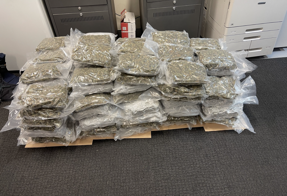 The vacuum sealed bags of cannabis worth an estimated $1.5 million.