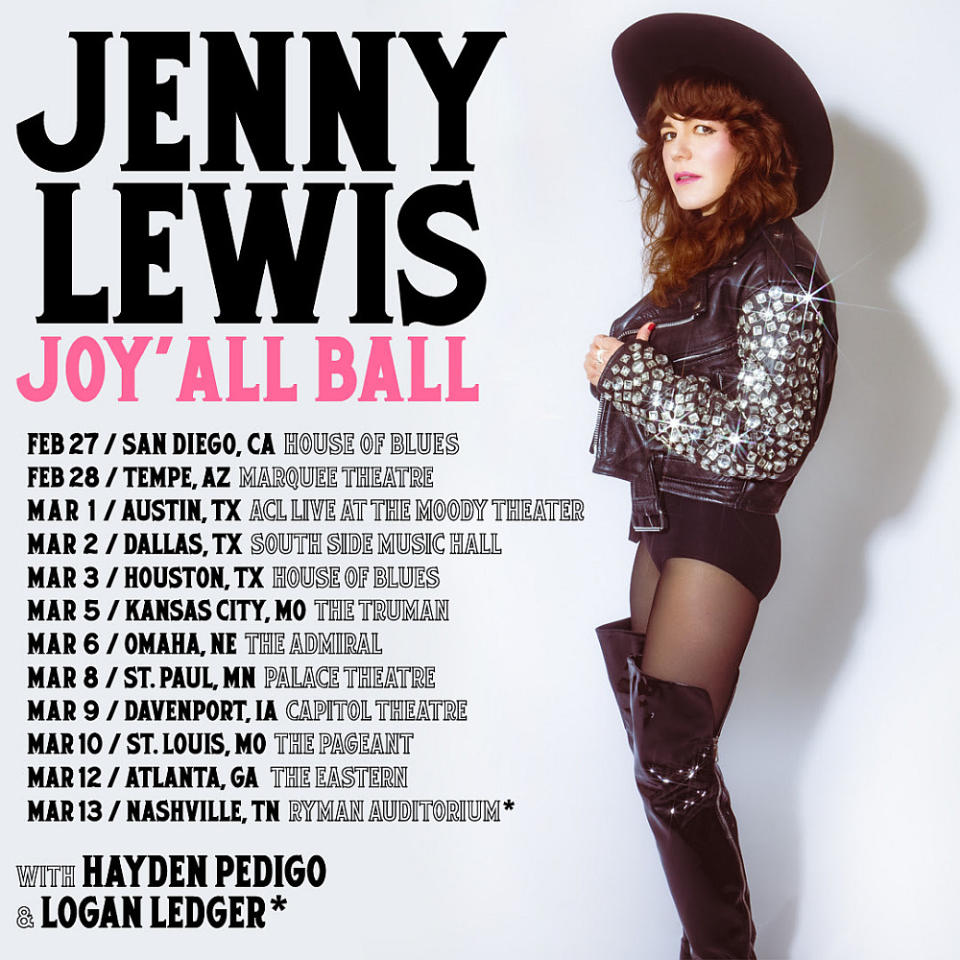 jenny lewis 2024 joy'all ball us tour poster