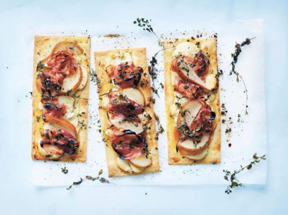 Goat’s Cheese, Pear, and Pancetta Tarts