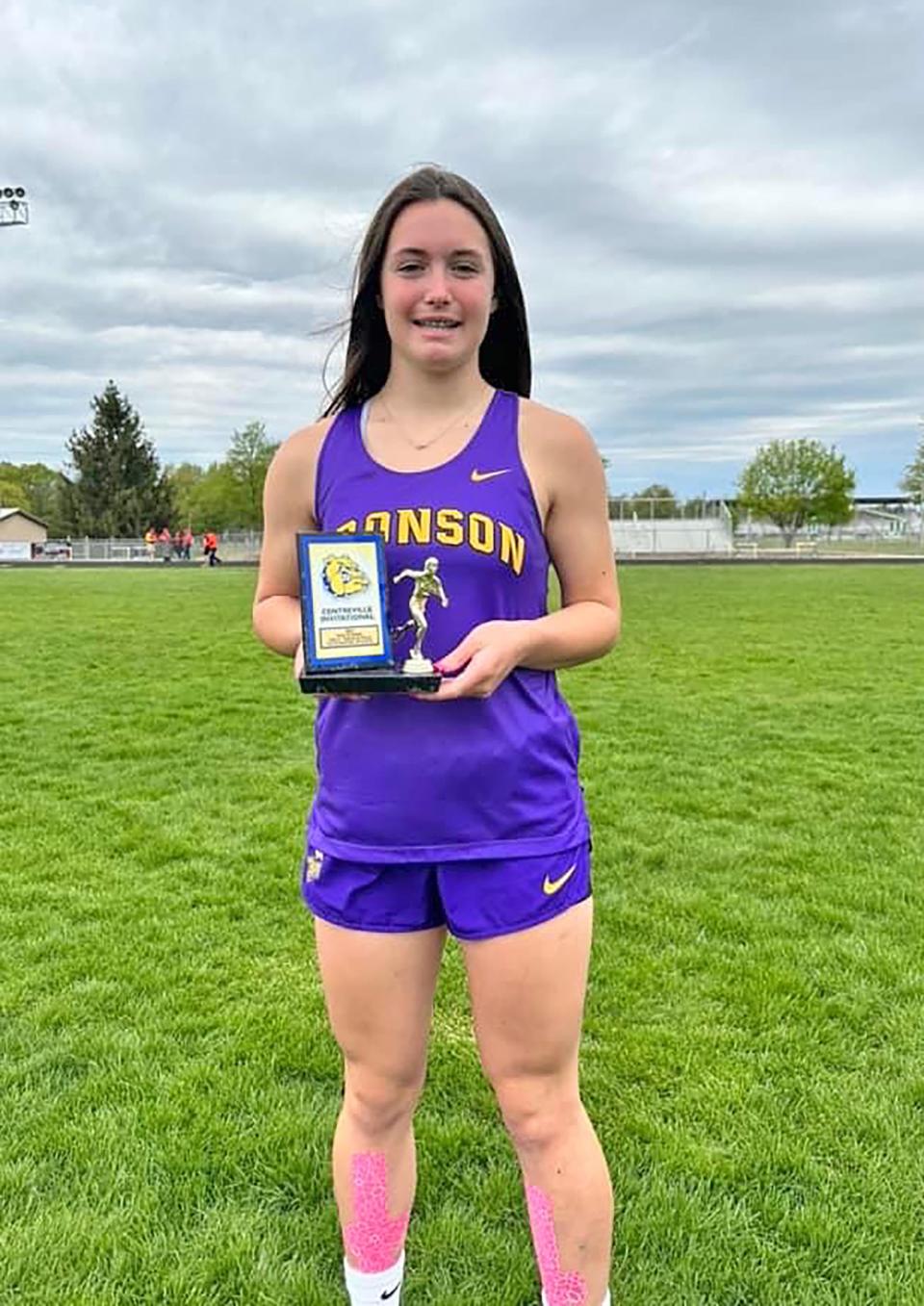 Bronson sophomore Jaiden Hayes was voted by opposing coaches as the Centreville Invite Most Outstanding Female Athlete for her work in the sprints and field events on Saturday.