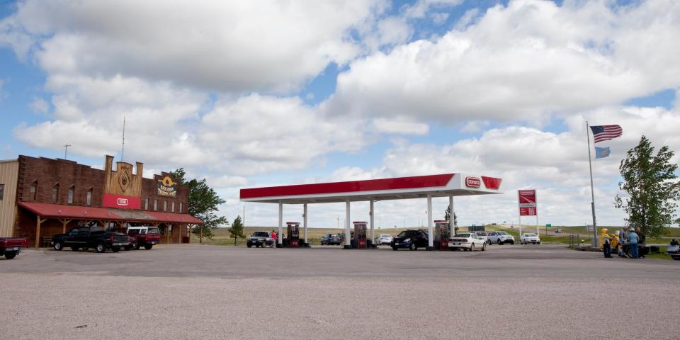 A gas station outside Badlands National Park, S.D. in 2012.