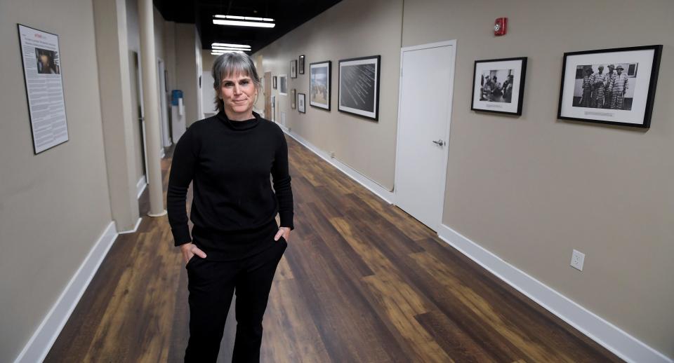 Charlotte Morrison, a senior attorney at the Equal Justice Initiative, is seen at the EJI offices in Montgomery, Ala., on Thursday March 30, 2023,
