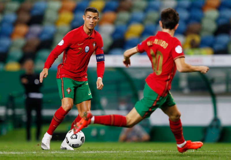 El partido amistoso entre España y Portugal en el estadio José Alvalade, en Lisboa, Portugal, el 7 de octubre de 2020