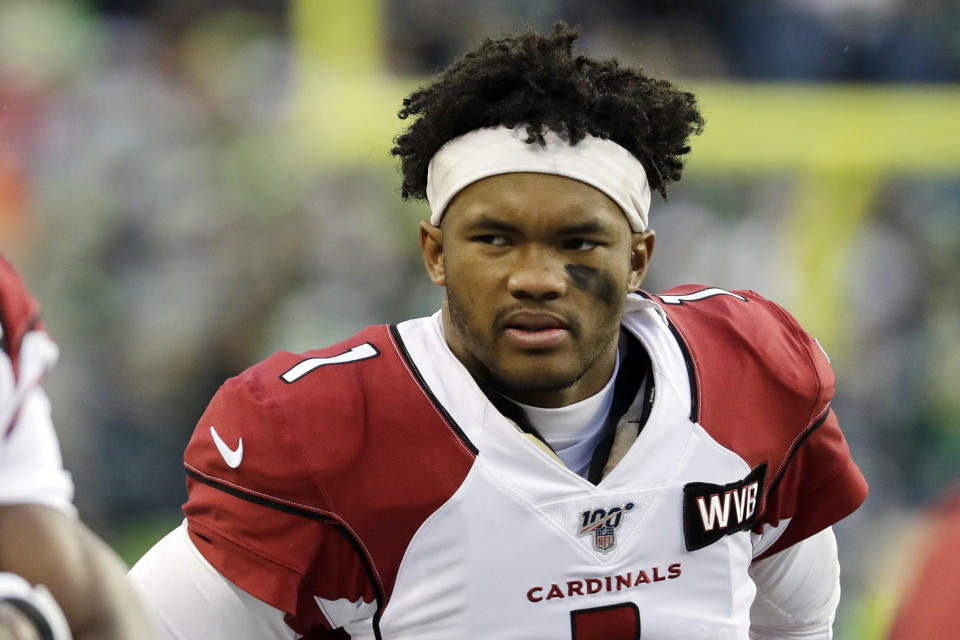 Kyler Murray joined a list of NFL QBs shunning NFLPA guidance and got called out by his own team. (AP Photo/Lindsey Wasson, File)