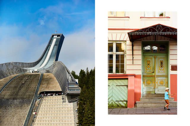 <p>Yuki Sugiura</p> From left: Holmenkollen , a ski jump and museum north of Oslo, was a site of the 1952 Winter Olympics; a street in the Old Town of Tallinn, Estonia.