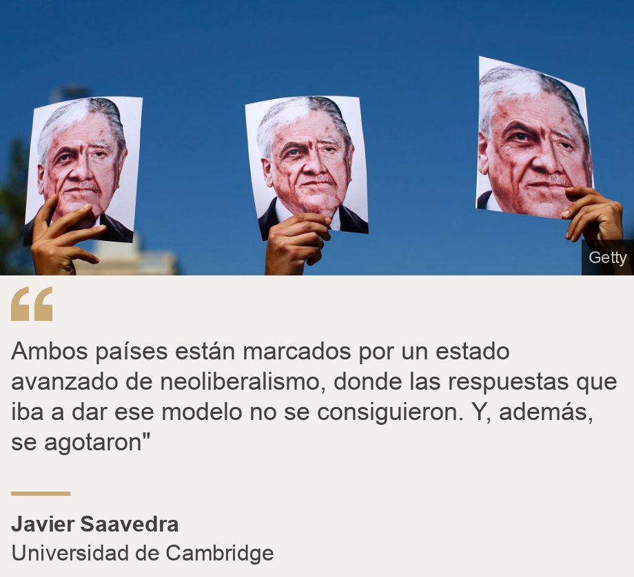 "Ambos países están marcados por un estado avanzado de neoliberalismo, donde las respuestas que iba a dar ese modelo no se consiguieron. Y, además, se agotaron"", Source: Jorge Saavedra, Source description: Universidad de Cambridge, Image: 