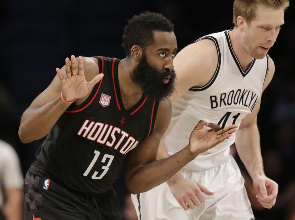 James Harden has been a scoring and playmaking machine since the season's opening tip. (AP)