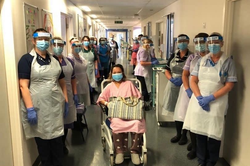 Face masks at the Royal Stoke University Hospital (stock image)