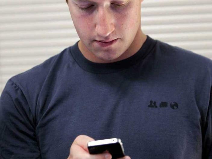 mark zuckerberg on phone