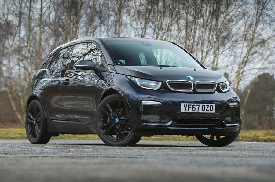 <p>If you’re thinking of making the big change to electric, then the BMW i3 might just be the ticket. It might not sport the sex appeal that the BMW M range has but that doesn’t mean it shouldn’t be considered as a good all-rounder. Nine years on from its release date and the i3’s looks are still advanced. Inside, the futuristic elements continue with lashings of wood and leather, not to mention the drive selector taken straight from a concept car.The aluminium chassis and carbonfibre body make the i3 incredibly light in a bid to aid handling, while the <strong>168bhp</strong> motor will help it reach 62mph from a standstill in 7.3sec and see 186 miles from a charge. What’s really impressive is the 50mph to 74.5mph time of 4.9sec - that’s only 0.6sec slower than a DCT-equipped M4. Prices for earlier models start from £7500.</p>