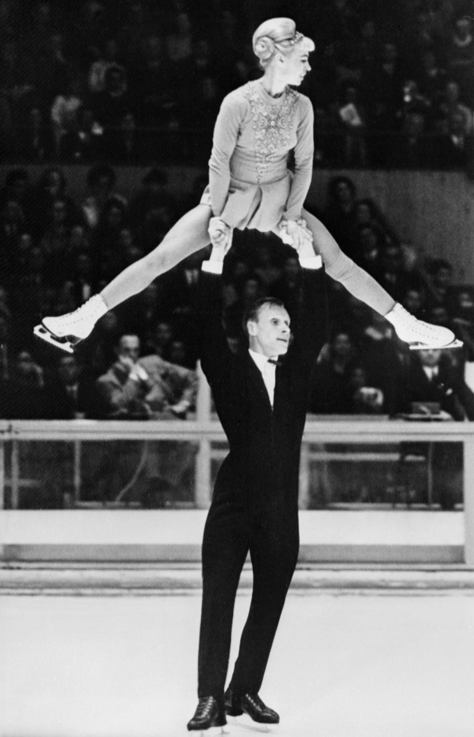 <p>The Protopopovs were a husband and wife duo of Russian pairs skaters who were known for their balletic style. Their win in 1964 is <a rel="nofollow noopener" href="https://www.nytimes.com/2014/02/12/sports/olympics/restoring-a-pairs-skating-dynasty.html" target="_blank" data-ylk="slk:credited;elm:context_link;itc:0;sec:content-canvas" class="link ">credited</a> as starting the longest winning streak for a country in Winter Olympics history, with 12 consecutive gold medals won by Soviet and Russian pairs skaters over a span of 42 years. They <a rel="nofollow noopener" href="https://www.nytimes.com/2017/10/02/obituaries/ludmila-belousova-dead-champion-russian-figure-skater-with-husband-protopopov.html" target="_blank" data-ylk="slk:skated well into their 70s;elm:context_link;itc:0;sec:content-canvas" class="link ">skated well into their 70s</a> and trained for hours each day.</p>