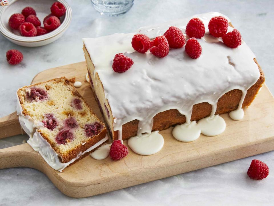 White Chocolate Raspberry Loaf Cake