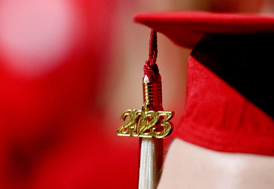 The Haughton High School graduation ceremony Saturday afternoon, May, 13, 2023, at the Brookshire Grocery Arena.  