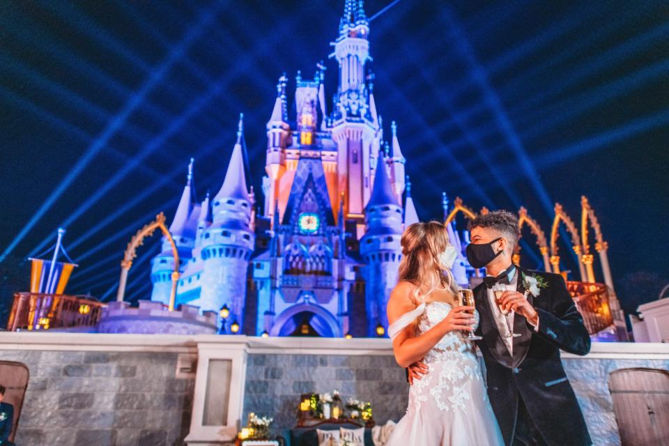 Walt Disney World offers wedding packages for people who want to get married in the parks or Disney hotels.