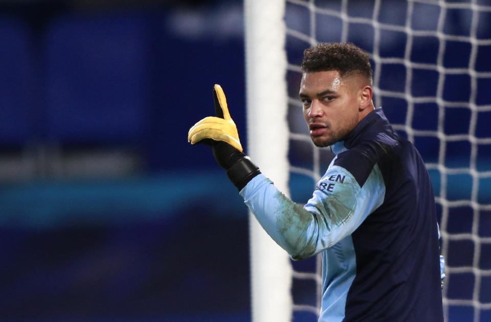 Cheers to Zack Steffen, the first U.S. international to win the Premier League. (AP Photo/Ian Walton, Pool)